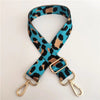 Leopard Clothing Blue / Gold Leopard purse strap