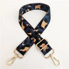 Leopard Clothing Dark blue / Gold Leopard purse strap