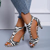 Leopard clothing zebra-stripe / 5 Leopard sandals heels