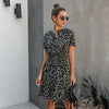 Leopard Clothing Robe Black / S Leopard t shirt dress