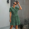 Leopard Clothing Robe Green / S Leopard t shirt dress