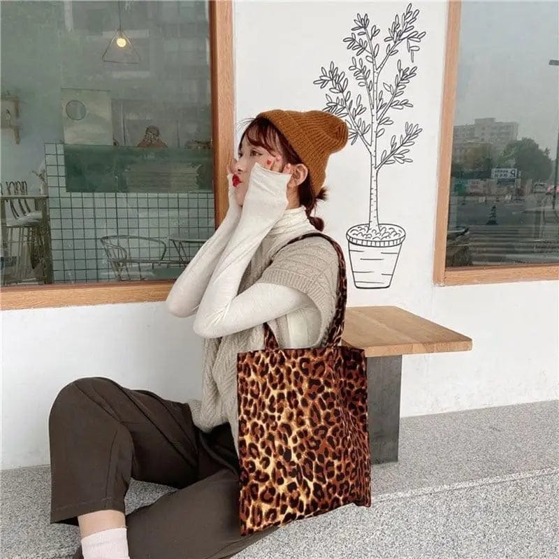 Leopard Clothing Sac Brown Leopard tote bag