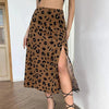 Leopard Clothing Jupe S / Brown Leopard wrap skirt