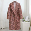 Leopard Clothing Manteaux Pink / XS Long leopard coat
