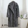 Leopard Clothing Manteaux Grey / XS Long leopard coat