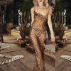 Leopard Clothing Robe Long leopard dress