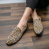 Leopard Clothing Men's cheetah print loafers