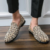 Leopard Clothing Men's cheetah print loafers