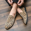 Leopard Clothing Men's cheetah print loafers