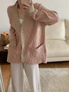 Leopard Clothing Pink / One Size Oversized leopard cardigan