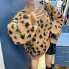 Leopard clothing khaki / One Size Oversized leopard sweater