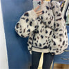 Leopard clothing Beige / One Size Oversized leopard sweater