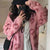 Leopard Clothing S / Pink Pink leopard cardigan