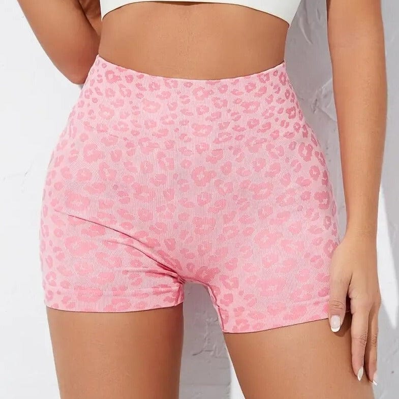 Leopard Clothing 090-fen / S / China Pink leopard shorts