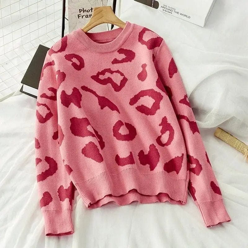 Leopard Clothing Pull Pink Pink leopard sweater