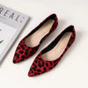 Leopard clothing Wine Red / 5 Pointed leopard flats