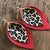 Red leopard earrings