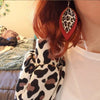 Leopard Clothing Red Red leopard earrings