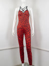Leopard clothing Red Leopard Jumpsuit