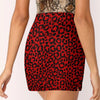 Leopard clothing Red leopard print mini skirt