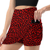 Leopard clothing Red leopard print mini skirt