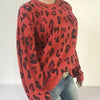 Leopard Clothing Pull S Red leopard sweater
