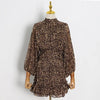 Leopard Clothing Robe S Robe Léopard en Mousseline