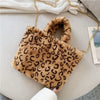 Leopard Clothing Sac Beige Sac à Main Léopard Fausse Fourrure