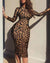Leopard clothing Skin tight leopard print dress