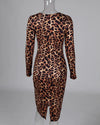 Leopard clothing Skin tight leopard print dress