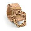 Leopard Clothing Ceinture Beige Wide leopard belt