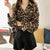 Leopard Clothing Chemisier S Womens Leopard Print Blouse